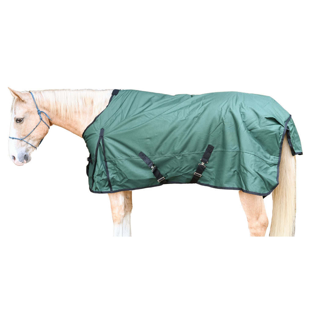 AJ Tack 400g 1200D Horse Turnout Blanket with Storage Bag - Green