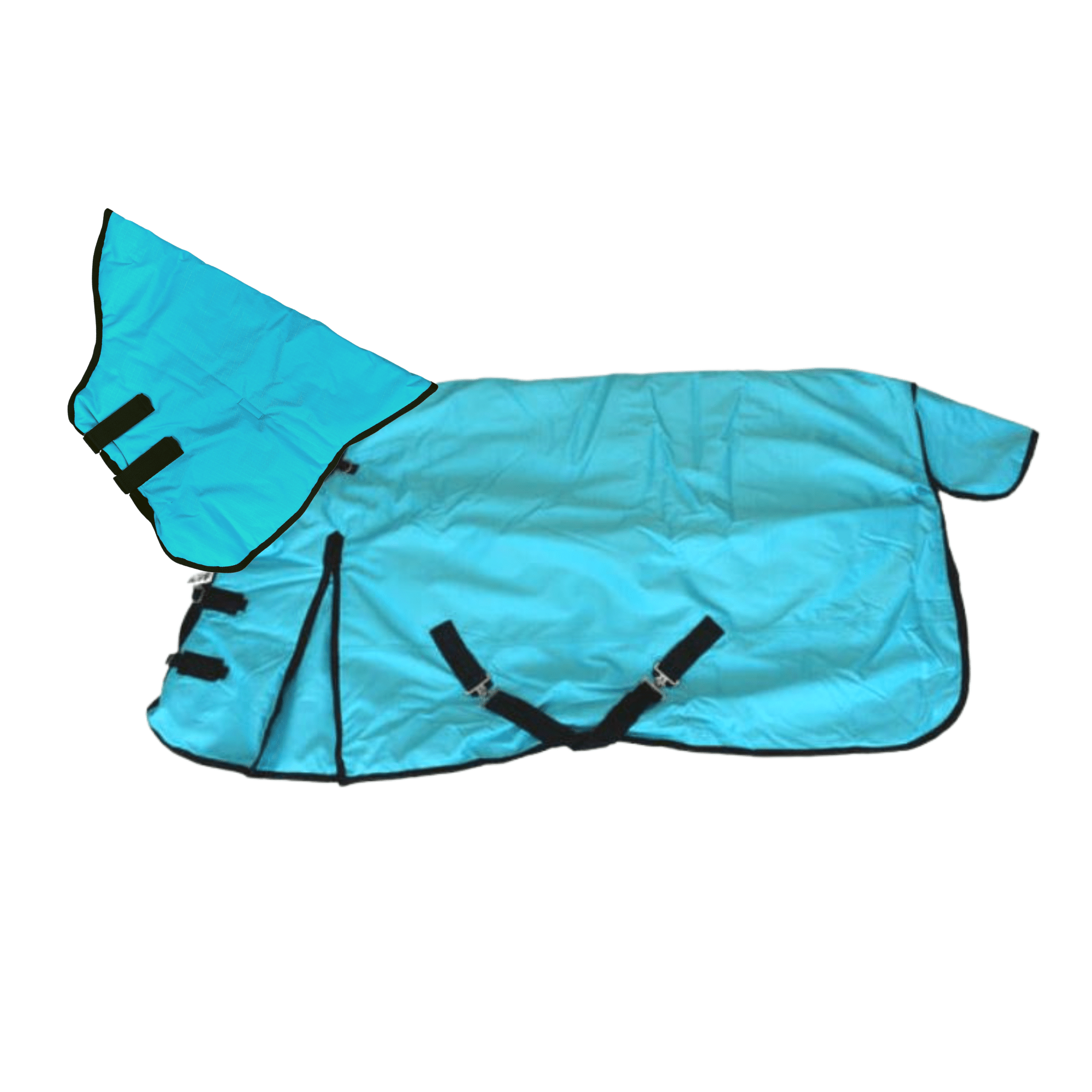 AJ Tack 400g 1200D Waterproof Turnout Horse Blanket with Neck Rug - Turquoise