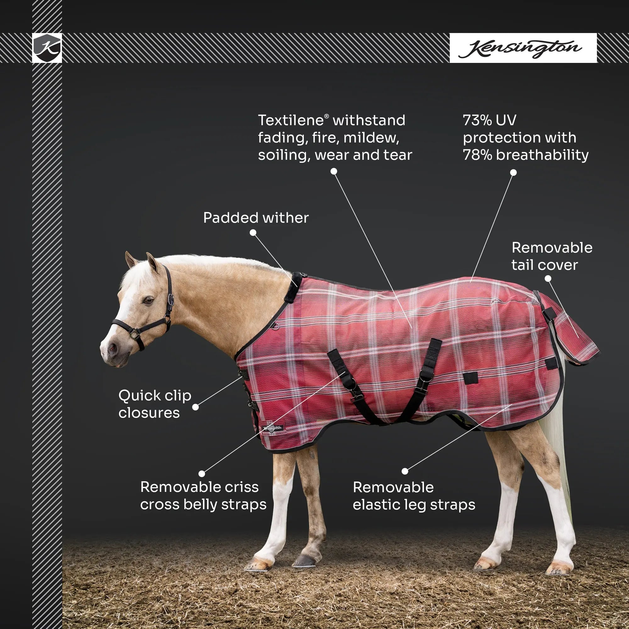 Kensington Pony Protective Fly Sheet - 73% UV Protection