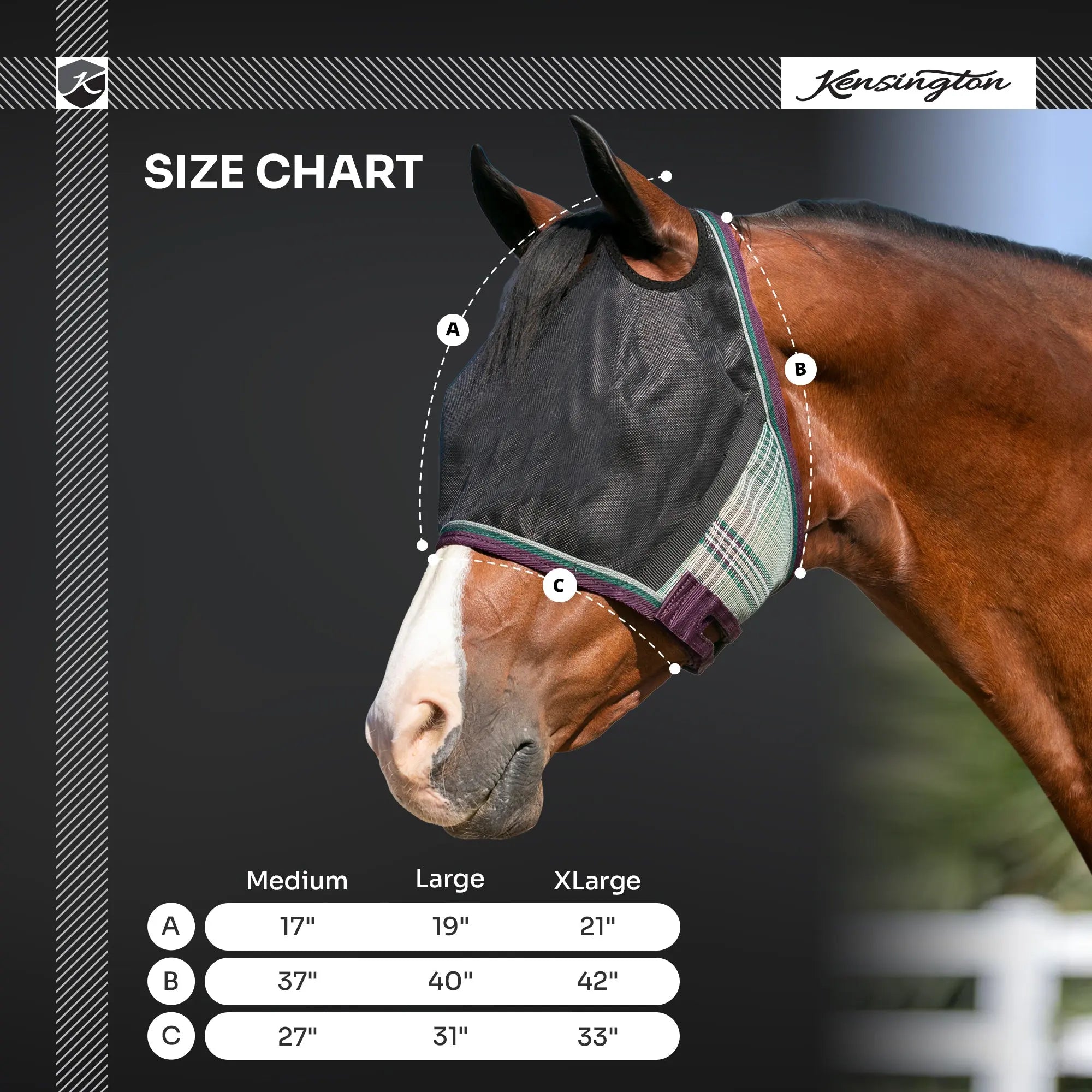 Kensington UViator CatchMask Fly Mask with 90% UV Protection