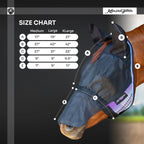 Kensington UViator CatchMask Fly Mask with Long Nose, Ears & 90% UV Protection