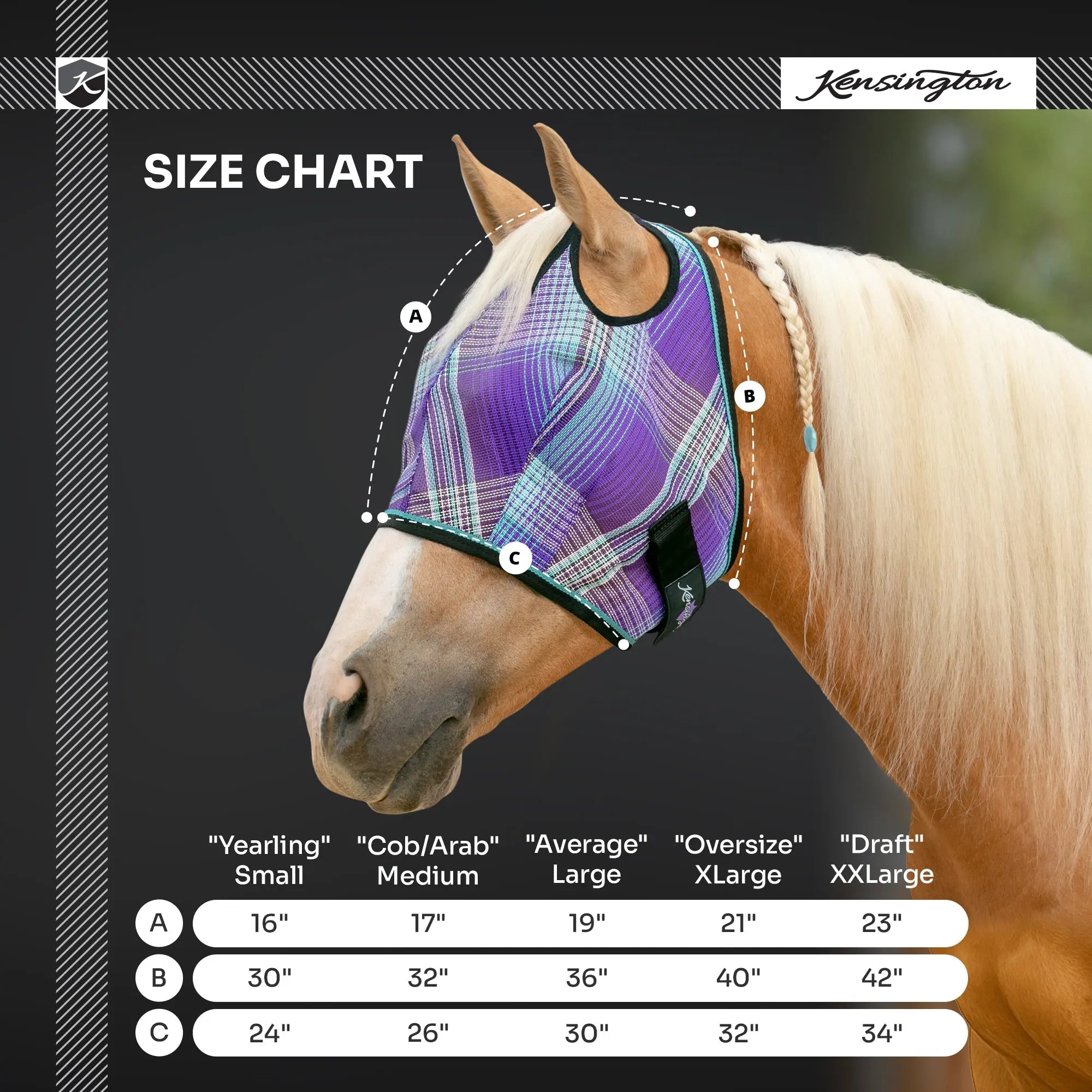 Kensington Fly Mask with 73% UV Protection