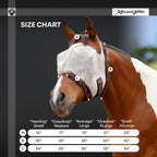 Kensington Draft Horse Fly Mask with Fleece Trim & 73% UV Protection - Open Top Design