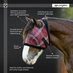 Kensington Draft Horse Fly Mask with Fleece Trim & 73% UV Protection