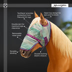 Kensington Fly Mask with Nose & 73% UV Protection - Open Top Design