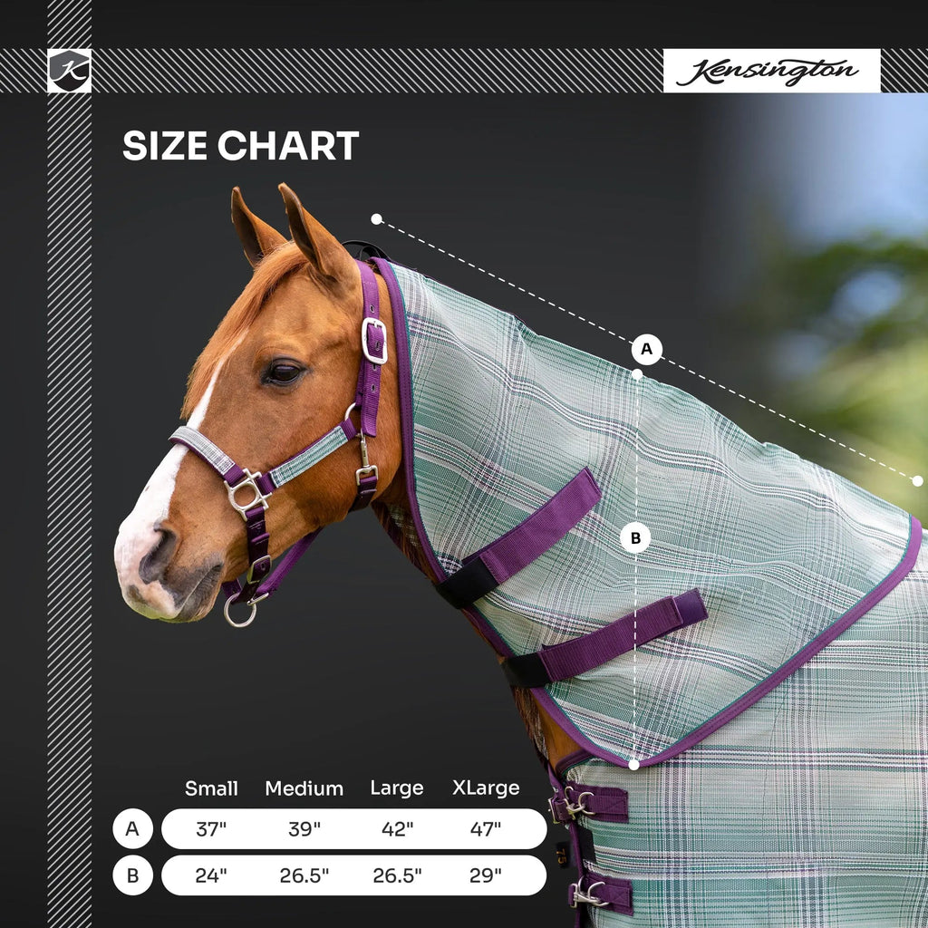 Kensington Horse Protective Neck Cover - Pairs with Fly Sheet - 73% UV Blocking