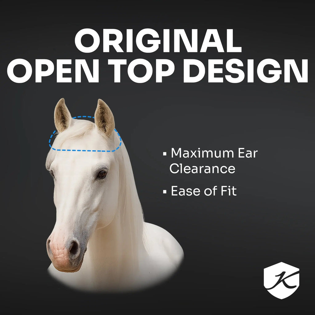 Kensington Fly Mask with Nose & 73% UV Protection - Open Top Design