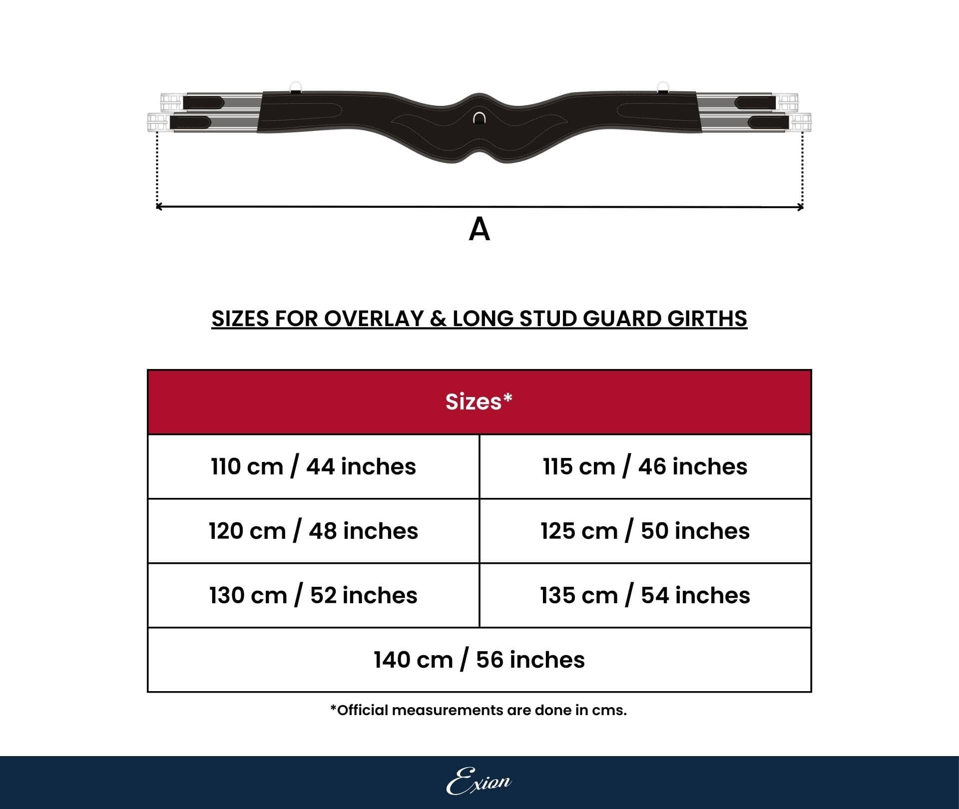ExionPro Fancy Stitched Snap Over Lay Girth - Matching Elastic