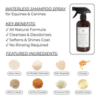 Waterless Shampoo Spray for Dogs & Horses - 16oz