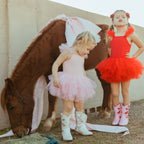 Cowgirl Red + Pink Bow Boots