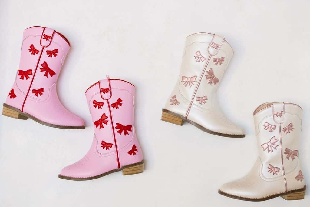 Cowgirl Red + Pink Bow Boots
