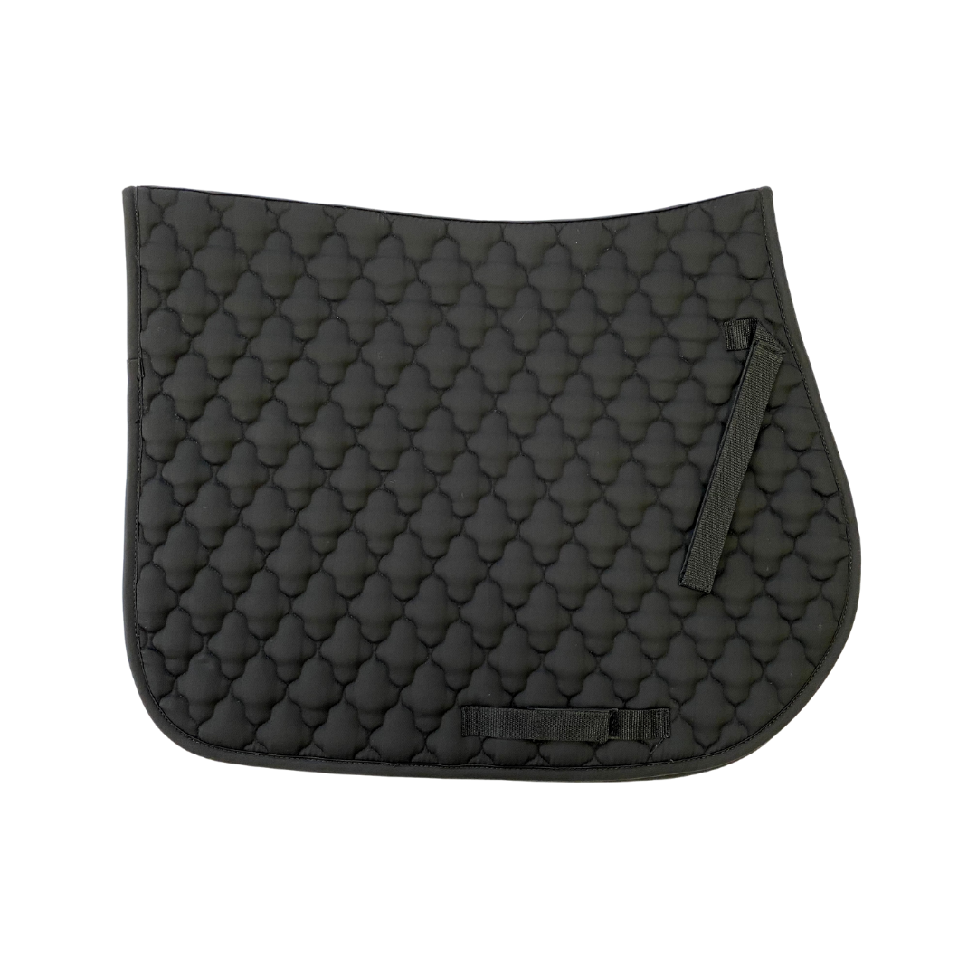 AJ Tack Quilted All-Purpose English Saddle Pad - Black