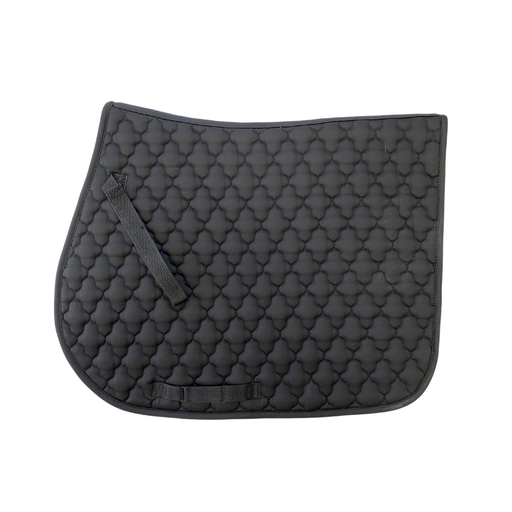 AJ Tack Quilted All-Purpose English Saddle Pad - Black