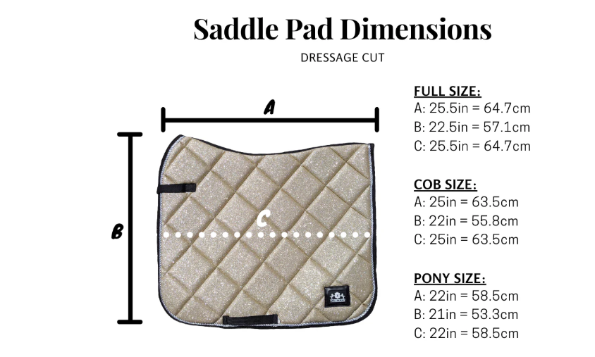 B&W - Floral Saddle Pad Set