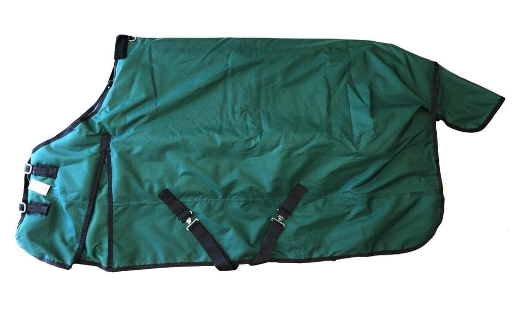AJ Tack 400g 1200D Horse Turnout Blanket with Storage Bag - Green