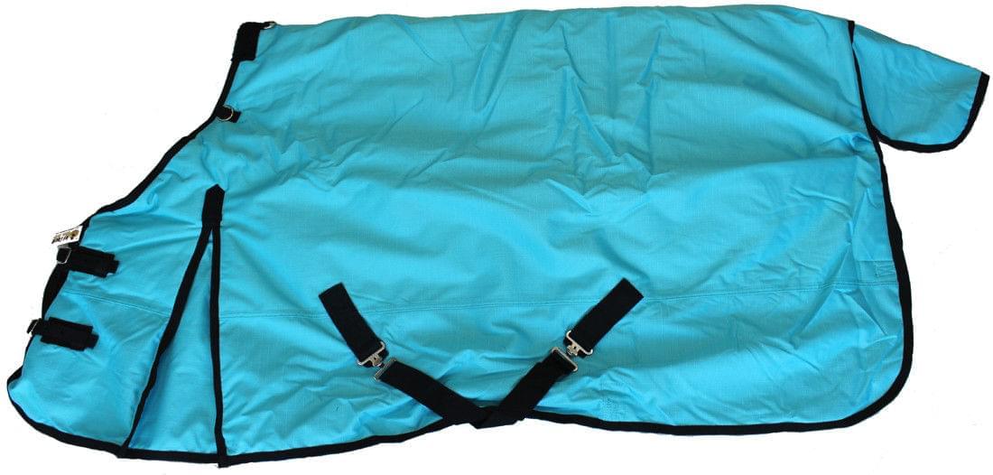 AJ Tack 400g 1200D Waterproof Turnout Horse Blanket with Hood - Turquoise