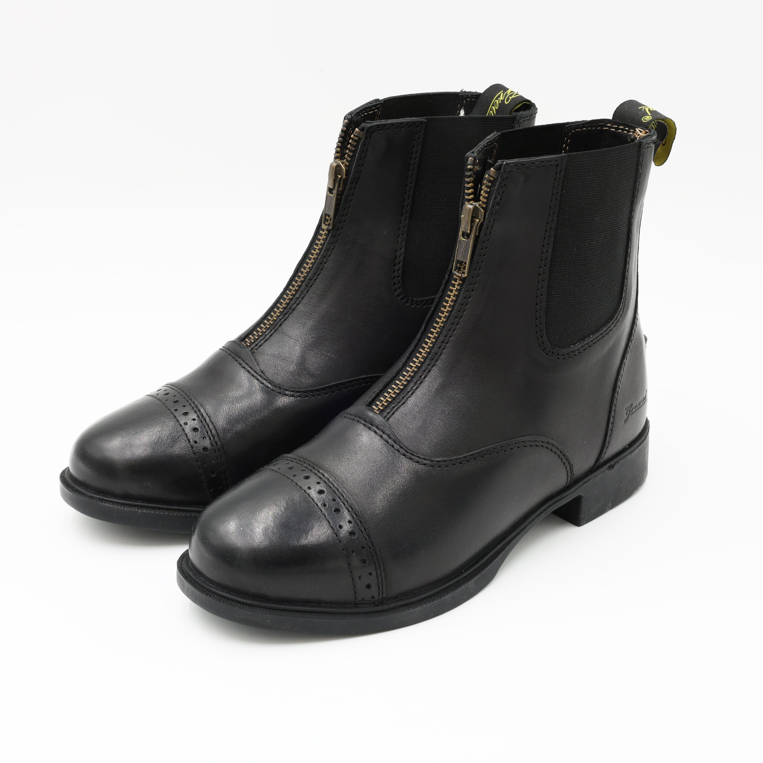 Zip-Up Leather Paddock Boots