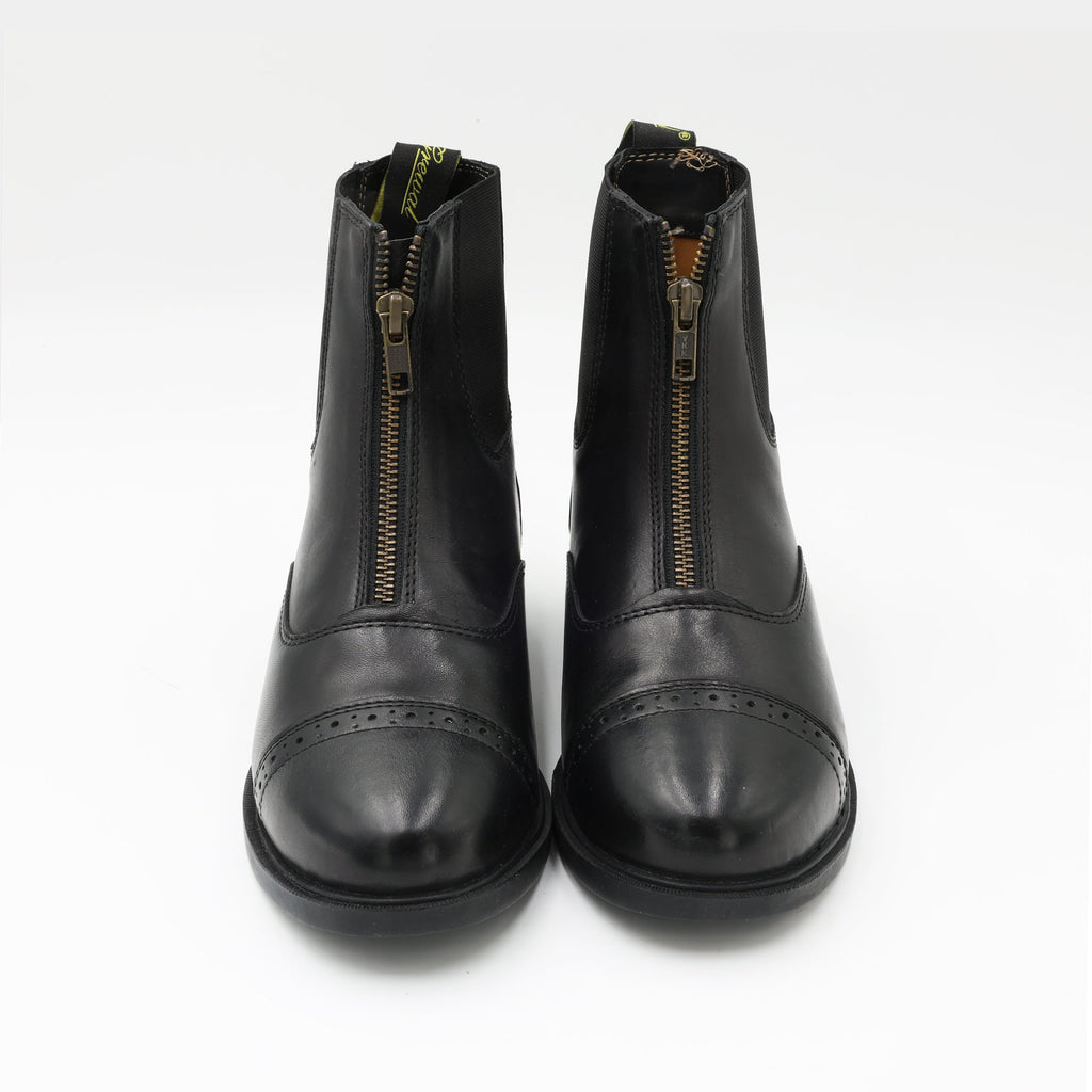 Zip-Up Leather Paddock Boots