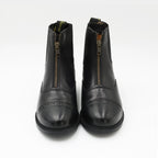 Zip-Up Synthetic Leather Paddock Boots