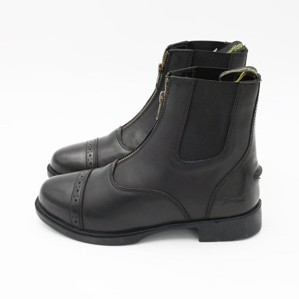 Zip-Up Leather Paddock Boots