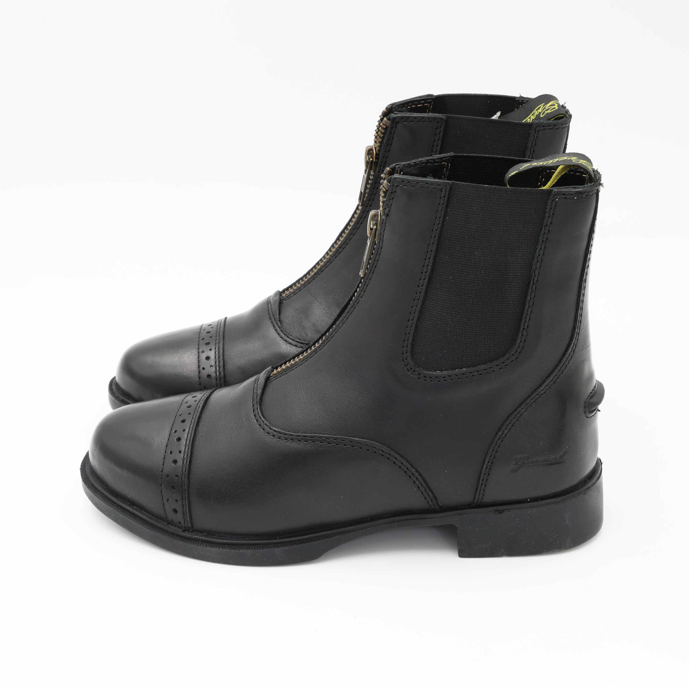 Zip-Up Leather Paddock Boots
